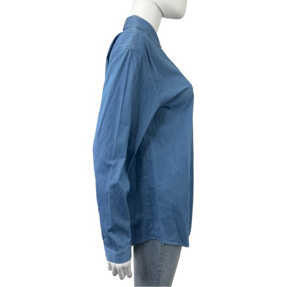 LAFAYETTE 148 New York Blue Denim Top - Picture 4 of 10